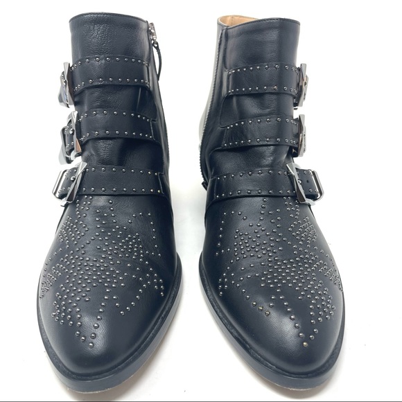 CHLOE Susanna black leather booties, made in Italy, size 39.5 - Picture 4 of 14